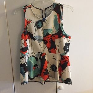 Beautiful peplum sleeveless top from Anthropologie